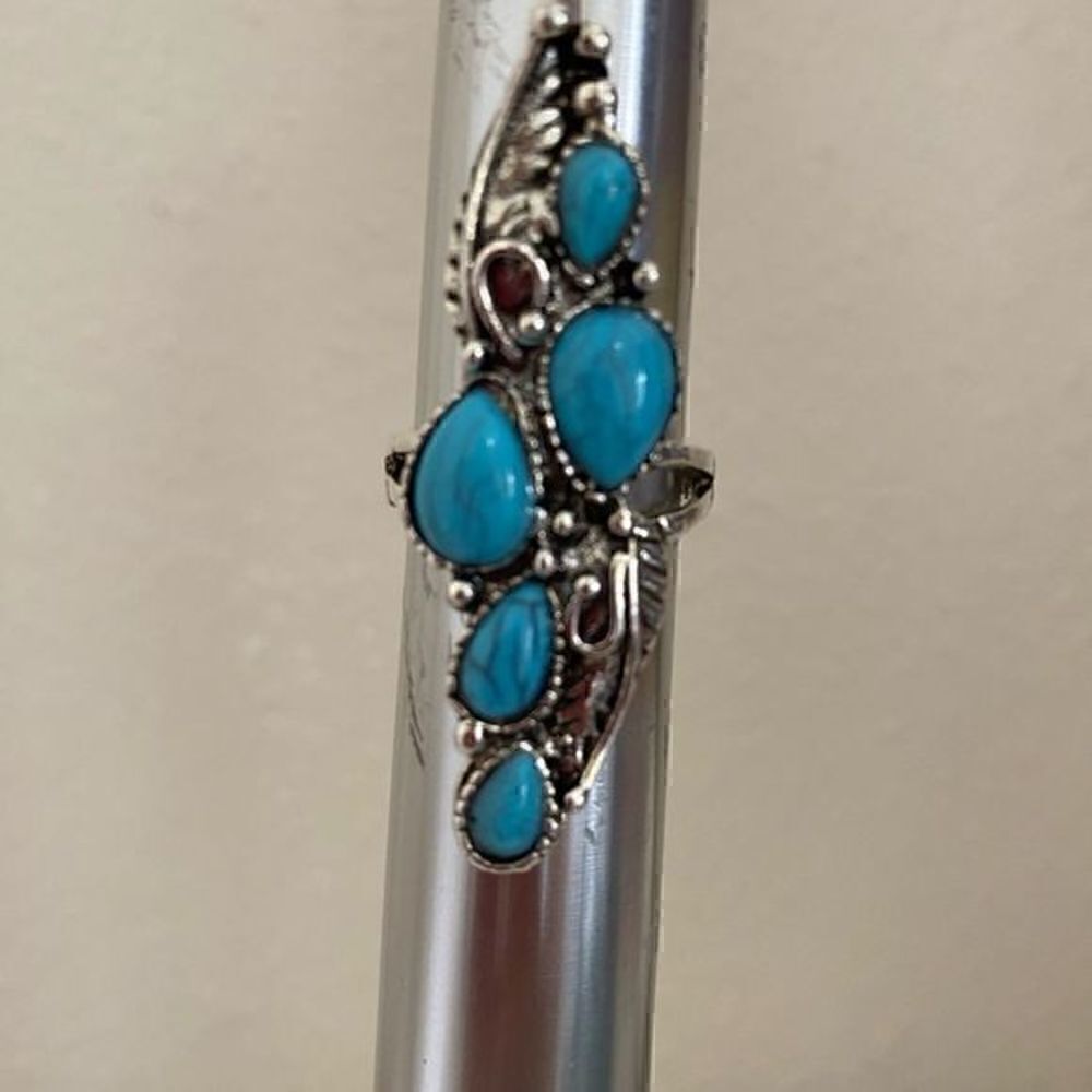 Brand New vintage style turquoise women ring size 6.5